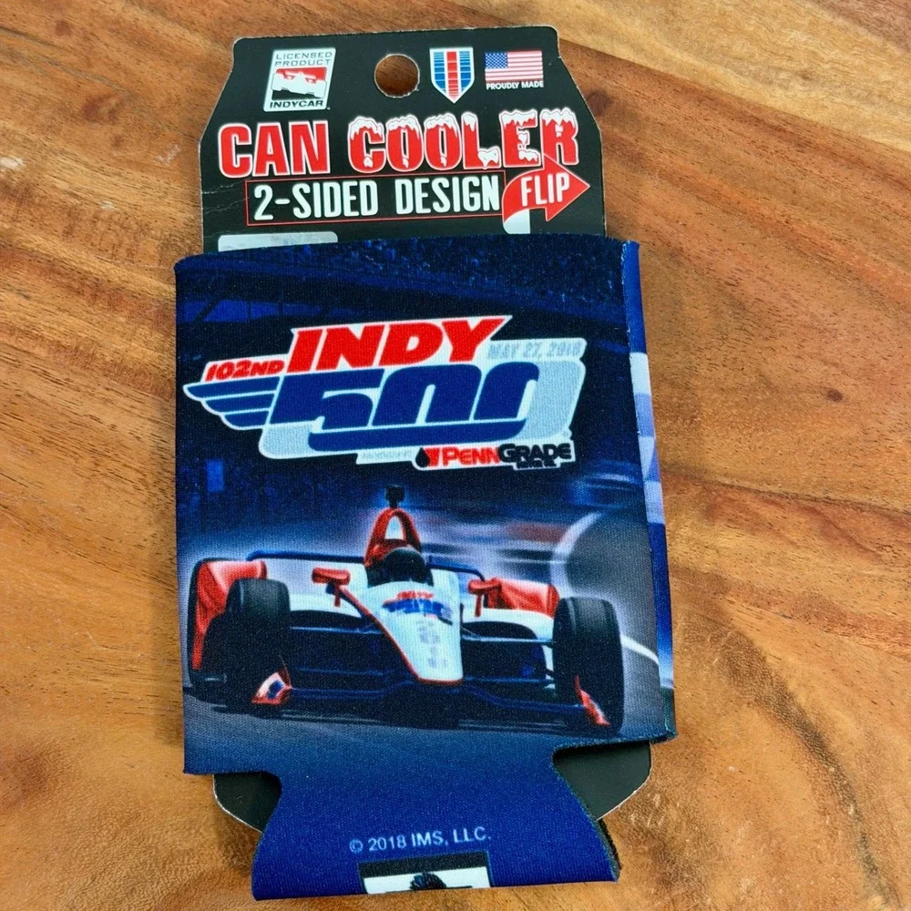 Indy 500 102nd Running Can Cooler 2 Sided Flip Design Collapsible‎